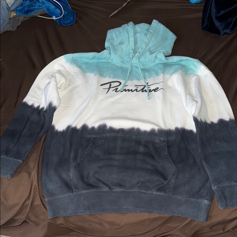 Primitive Blue and White Tie-Dye Hoodie